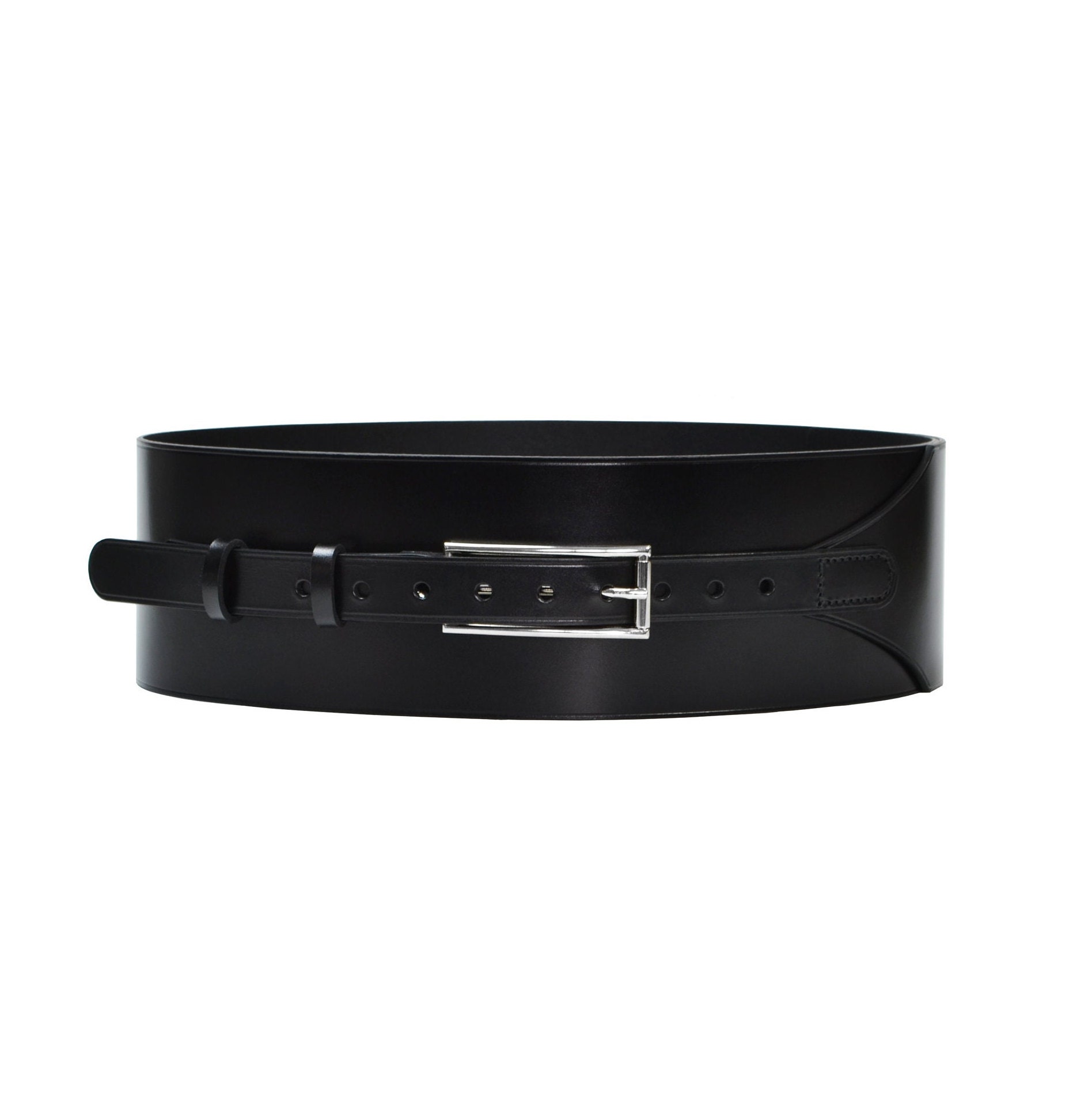 Wide Leather Belt Women, Black Leather Corset Belt, Wide