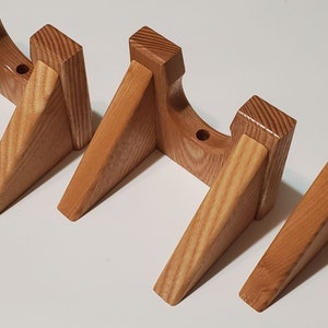 Guitar Wall Hanger, Solid Ash Wood, Acoustic or Electric Guitar Hanging Hook, Fixture, Display, Storage, Father&#39;s Day Gift for Musician