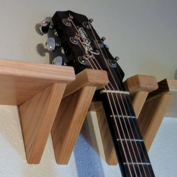 Maple Guitar Wall Hanger, Thoughtful and Useful Housewarming Gift for Musician Buddy, Guitarist Friend, Band Member, Solid Wood Construction