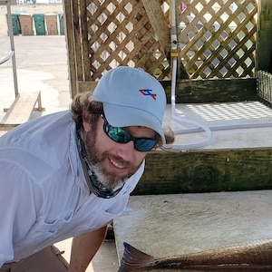 Chris Skrobarczyk Carpentry Logo Cap, Hat Embroidered with CSC Fish Logo