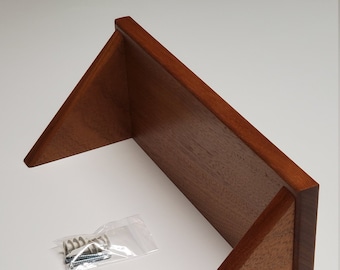 Mahogany Shelf, 14 Inch by 5 Inch, Deeper than Standard Shelving for Speaker, Books, Change Jar, Piggy Bank, Gift Box, Pottery, Figurines