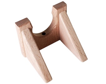 Classical Guitar Wall Hanger, Unfinished Red Oak Wood, String Instrument Storage Hook, Display, Holder, Protector, Fathers Day Gift for Dad