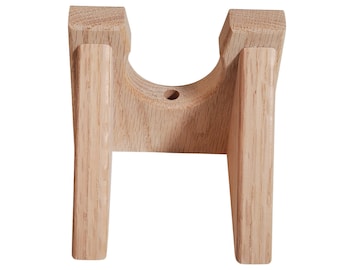 Unfinished Guitar Wall Hanger, Red Oak Instrument Display Hook, Birthday Gift for Musician, Guitarist, Back to School Ready Bedroom Decor