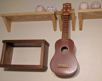 Ukulele Hanger, Ash Wood Wall Hook for Mandolin, Banjo, Music Studio Room, Bedroom Office, Always Ready Living Room Storage Display Solution