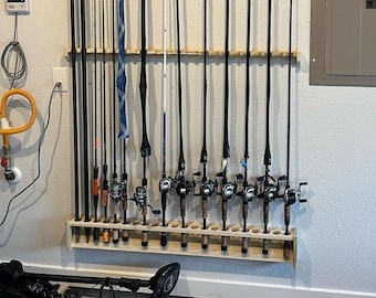 Fishing Gear Storing Fishing Rods In Garage Fishing Pole Wall
