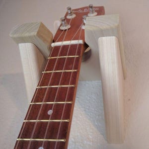 Ukulele Wall Mount, Wooden Mandolin Hanger, Unfinished