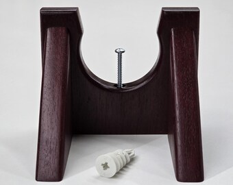 Purpleheart Classical Guitar Wall Hanger, Display Hook for Wide Neck Guitar with Side Pegs