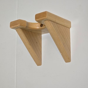 Maple Ukulele Wall Hook, Storage Hanger for Lacrosse Stick, Violin Display Mount, Mandolin Showcase, Christmas Gift for Musician Friend
