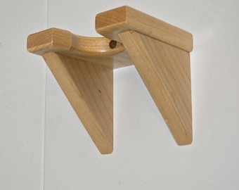 Maple Ukulele Wall Hook, Storage Hanger for Lacrosse Stick, Violin Display Mount, Mandolin Showcase, Christmas Gift for Musician Friend