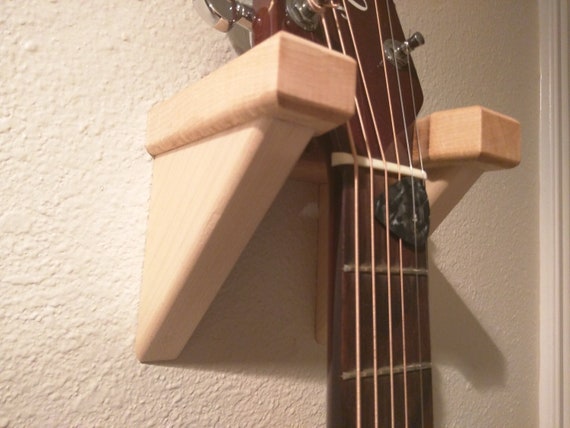 Classical Guitar Wall Hanger in Maple Hanging Hook for Wide Neck