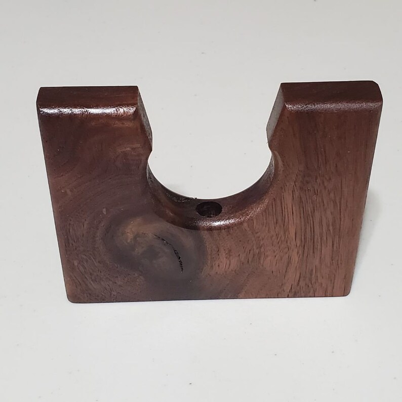 Knotty Walnut Ukulele Hanger, Wall Hook for String Instrument Display, Music Room Decor, Gift for Guitar Player, Him, Boy, Father, Grandpa image 5