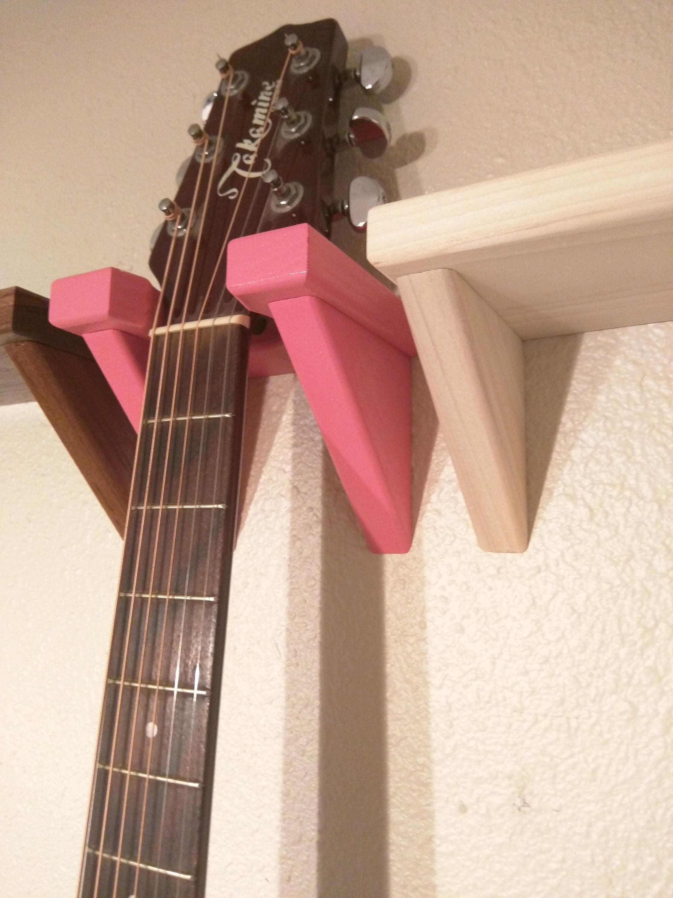 Pink Ukulele Hanger, Girly Christmas Gift for Musician, Present
