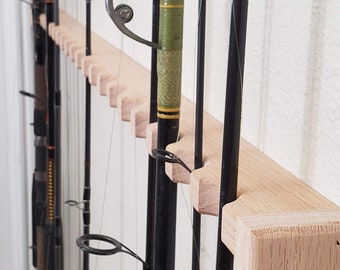 Horizontal Boat Fishing 6 Rod Rack Wall Mount Vertical Holder Storage Pole Stand