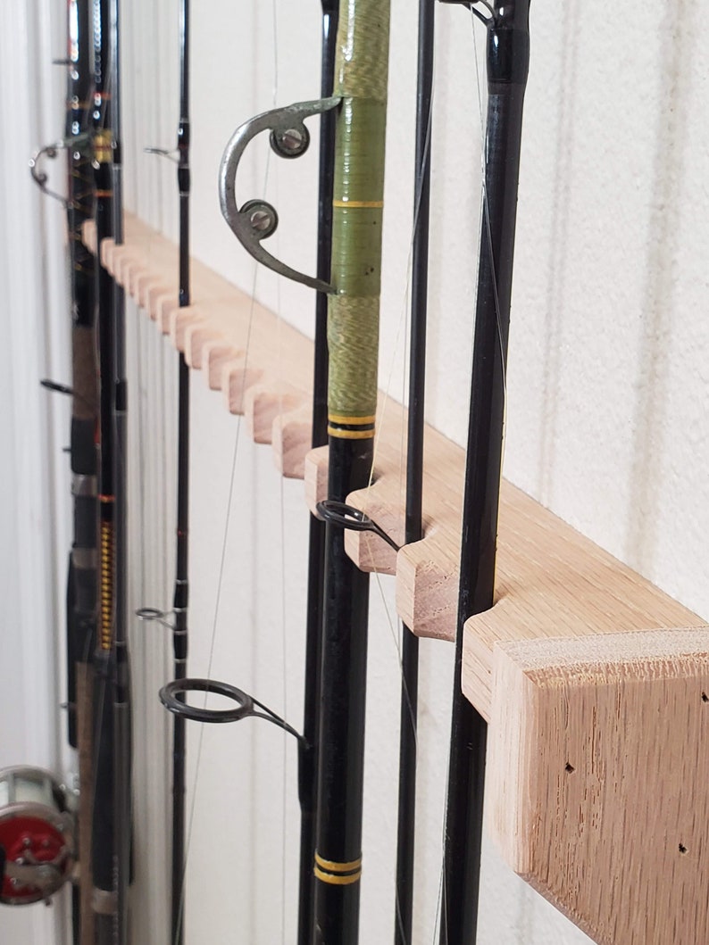 custom wood fishing rod racks