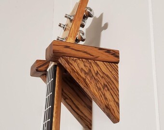 Ukulele Wall Hanger | Zebra Wood | Christmas Gift for Musician