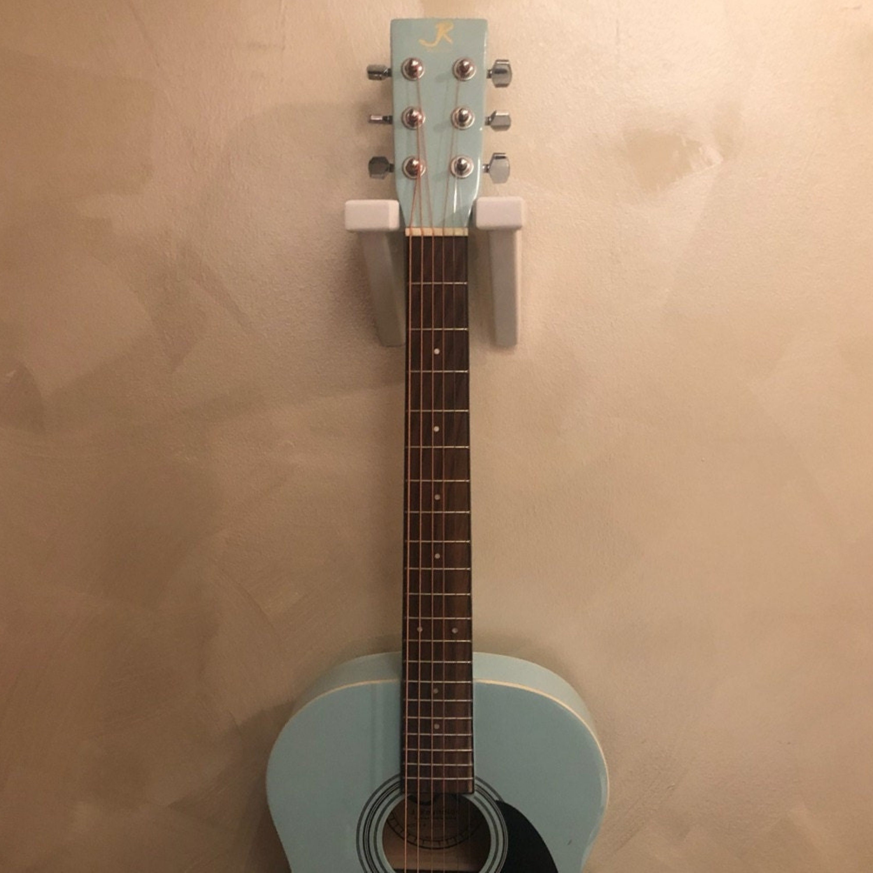 White Guitar Hanger Etsy