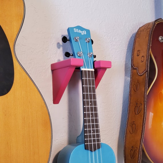 Pink Ukulele Hanger, Girly Christmas Gift for Musician, Present