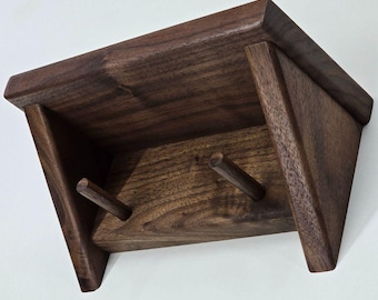 Wooden Shelf with Pegs