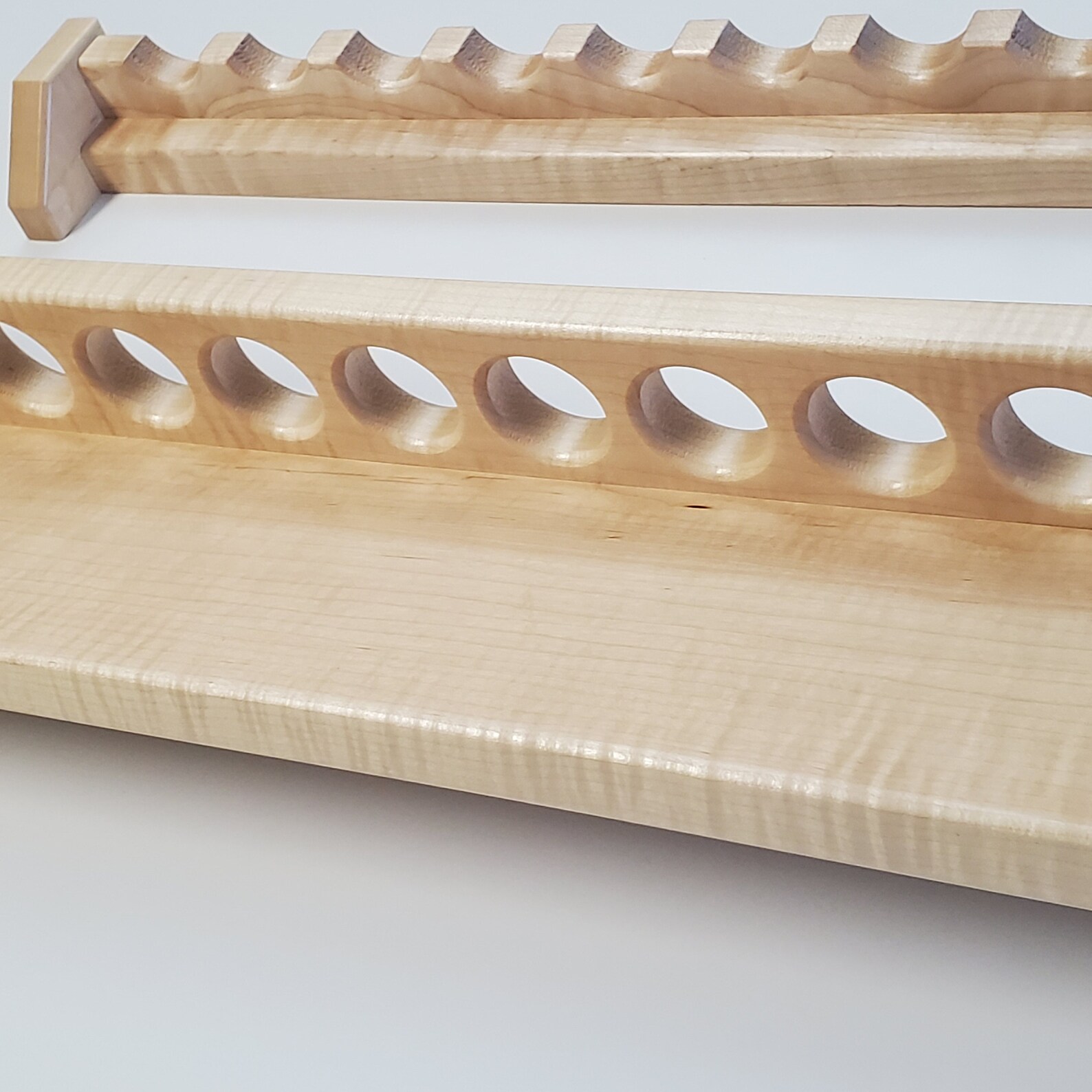 Fishing Pool Rack Maple Fishing Rod Rack, Wall Mount Pool Cue Holder, Christmas Gift for ...