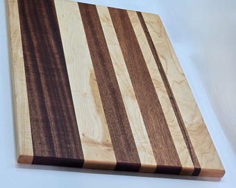 Maple and Mahogany Cutting Board, Edge Grain, 18 3/16 x 12 7/8