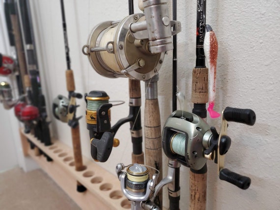 Wall Mount Rod Rack, Fishing Pole Holder, Large Tackle Organizer, Fathers  Day Gift for Fisherman, Birthday Present for Dad, Grandpa, Uncle -   Norway