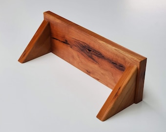 Solid Cherry Wood Shelf, 12 Inch, Shelving for Phones, Speakers, Jewelry Display, Necklace, Earring Storage, Tiny, Small, Compact Solution