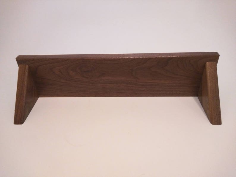 16 inch Walnut Shelf Simple Shelf Keyhole Mount Wall Hanging Etsy