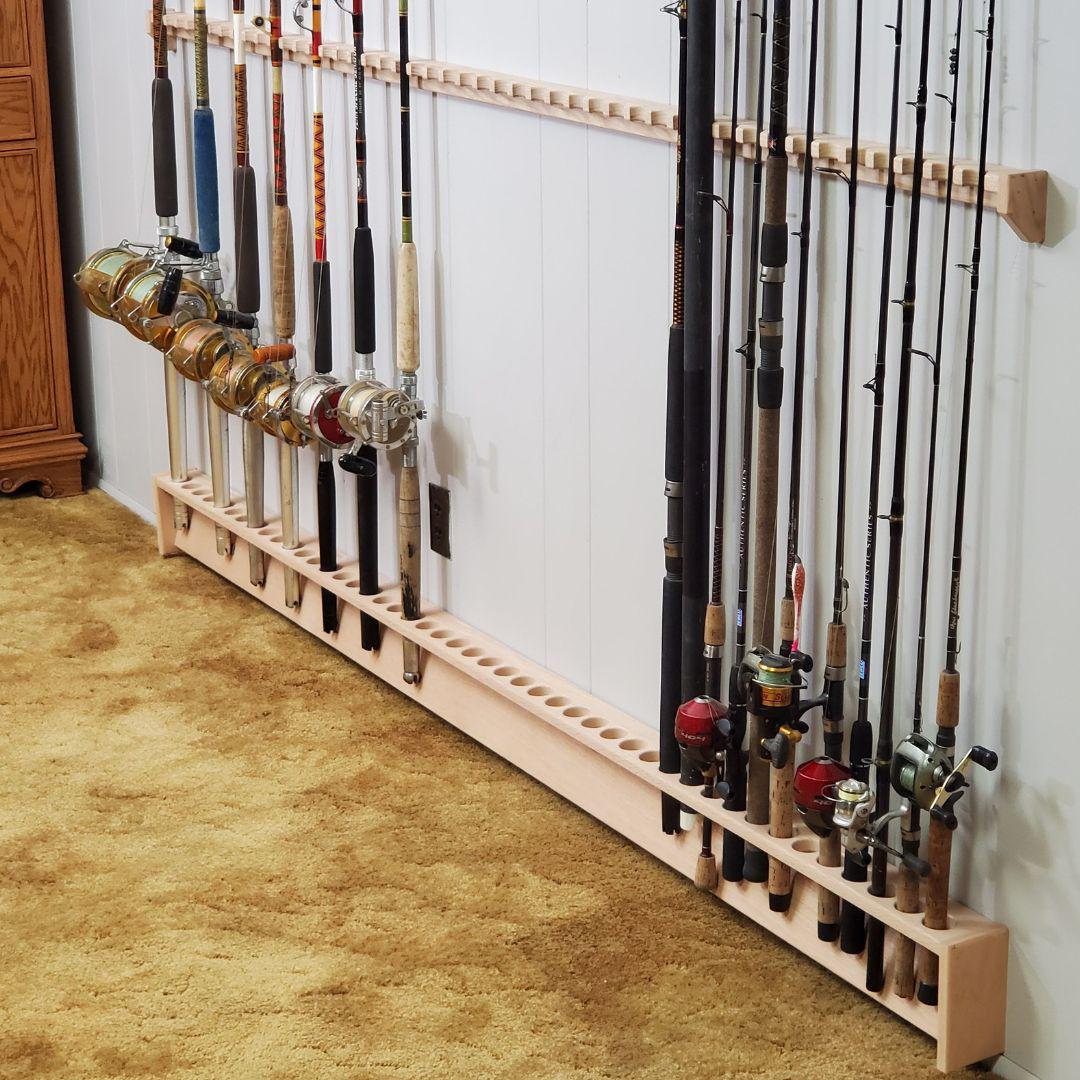 Large Fishing Rod Rack, Pole Holder, Rod and Reel Organizer for ...