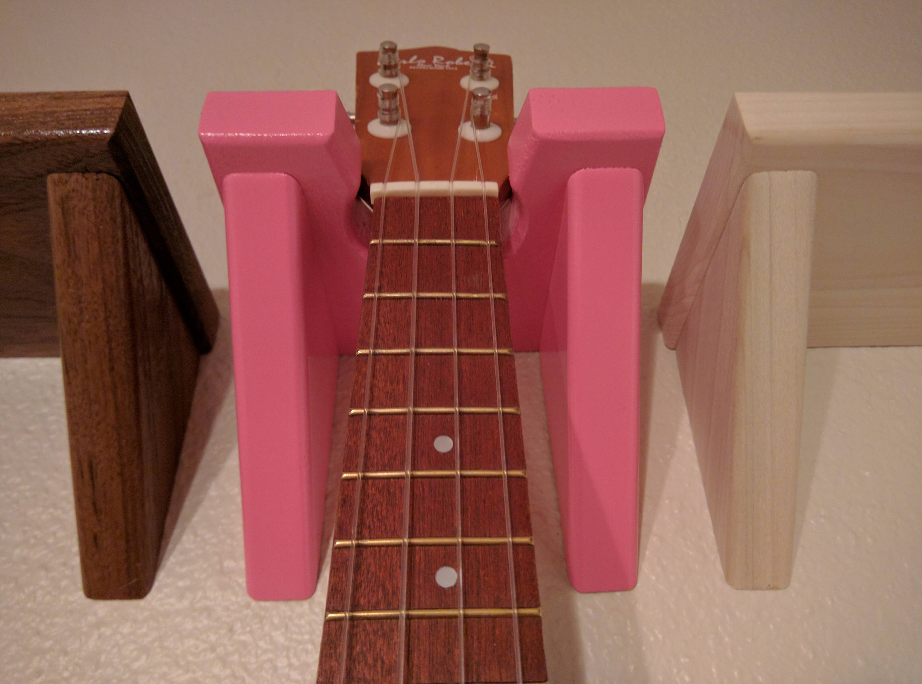 Pink Ukulele Hanger, Girly Christmas Gift for Musician, Present