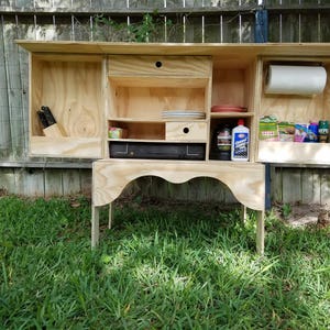Camp Kitchen Chuck Box, Custom Sizes Available, Gift for Outdoorsman, Tent Camping Storage Box, Van, Car Pantry, Campsite Dining Prep