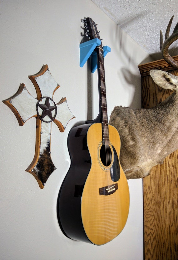 Percha para guitarra en color verde azulado, gancho de pared para colgar  instrumentos de guitarra acústica o eléctrica, regalo para ella, pieza