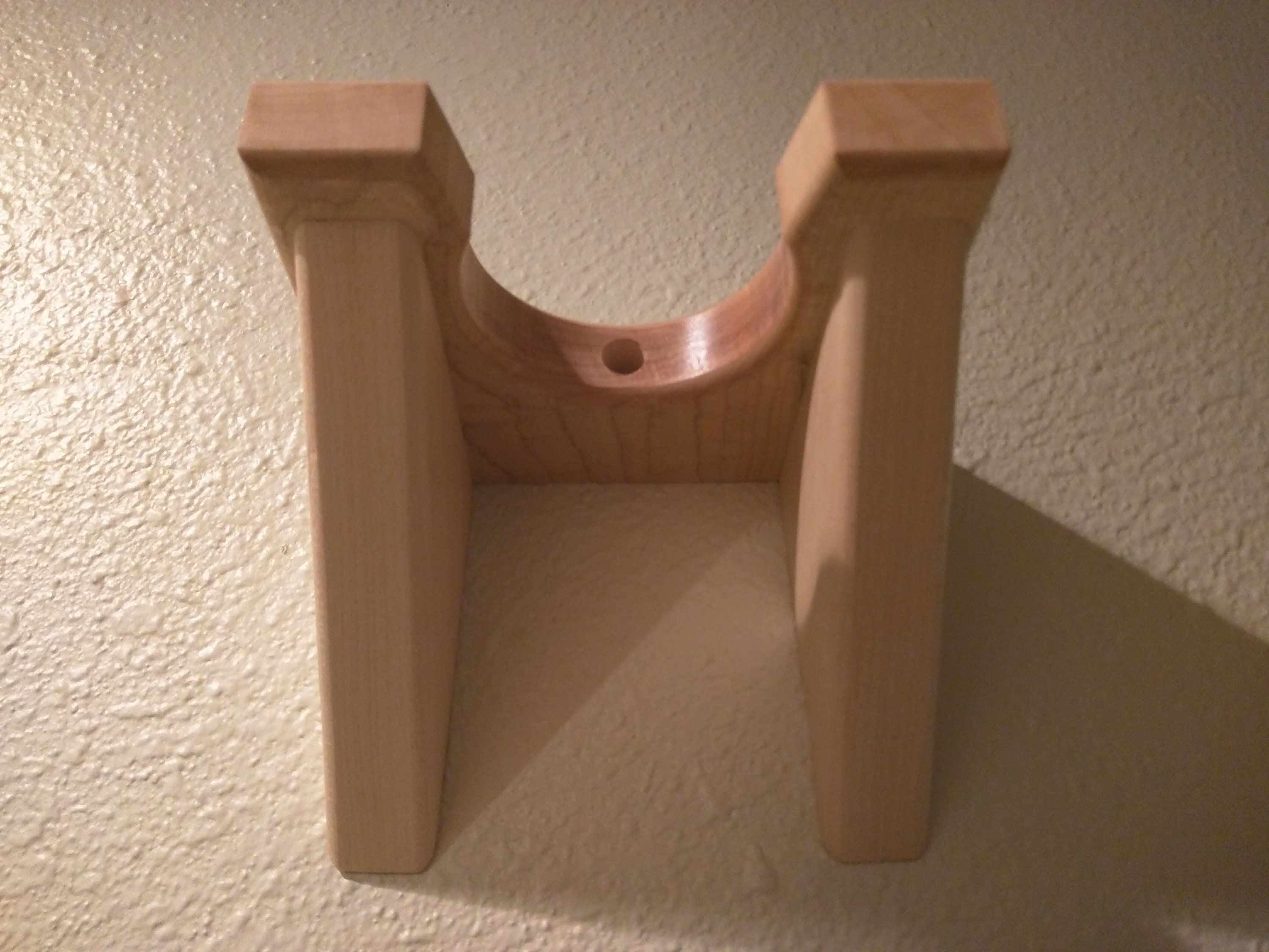 Fishing Rod Rack, Solid Cherry, Wall Mount Vertical Pole Holder