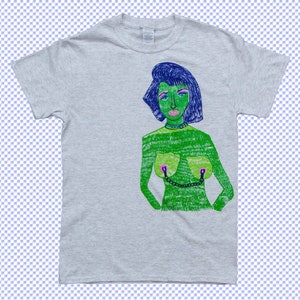 T-shirt with the print Nipples Queen image 2