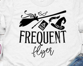 Halloween SVG. Frequent Flyer SVG Cut File. Great for Halloween T-Shirt and Apparel.
