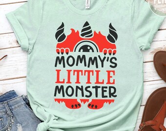 A Halloween SVG. Mommy's Little Monster SVG Cut File. Great for Halloween Kid's T-Shirt.