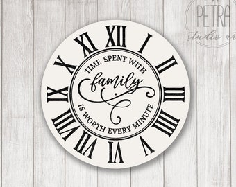 Download Family Clock Svg Etsy