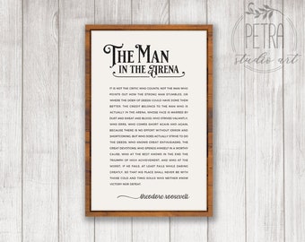 Man in the Arena - Etsy