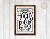 Hocus Pocus Co Ecnhanted Broom SVG. A Halloween SVG Cut File. Great for Halloween Rustic Sign and Decoration.
