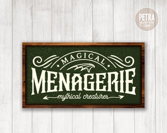 Halloween SVG. Magical Menagerie Mythical Creatures SVG Cut File. Great for Crafting Halloween Rustic Sign and Modern Farmhouse Decoration.