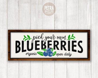 Fruit Works Blue Raspberry Sign Blueberry Farm Sign - Etsy