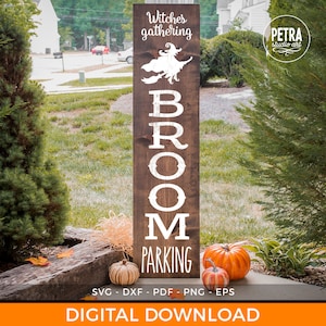 Broom Parking Tall Sign SVG. A Halloween SVG Cut File. Great - Etsy