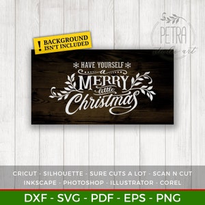 Un joyeux petit Noël SVG pour une décoration rustique de Noël, une décoration murale de ferme. Utilisation personnelle pour les petites entreprises.