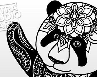 Download Panda Bear Animal Mandala Cut File : Laser cut Files 3d ...
