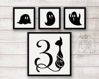 31 October svg, Halloween Sign svg, Cat svg, Farmhouse svg, Digital File, autumn svg, fall svg, october, spooky, scary, ghost, cute ghost