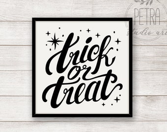 Trick or treat Svg, Halloween Svg files, Cute svg, Trick or Treat, Halloween, Rustic svg, svg cutfiles, Quote svg, Handletter svg, Fall svg