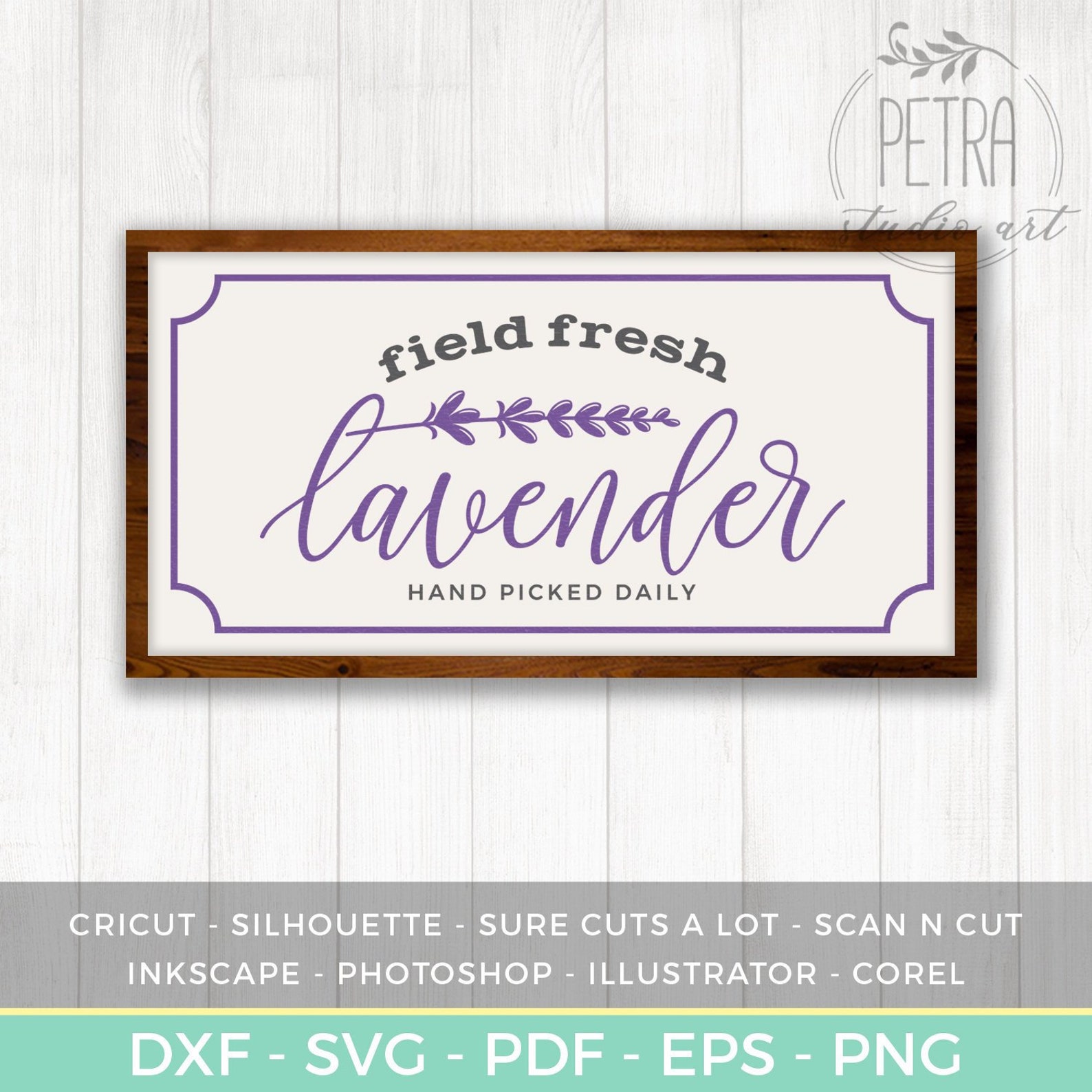 Field Fresh Lavender Handpicked Daily SVG Cut File. for Rustic - Etsy