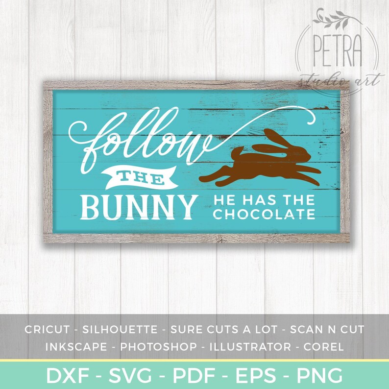 Download Chocolate Easter Bunny SVG cut file. Follow The Bunny for ...