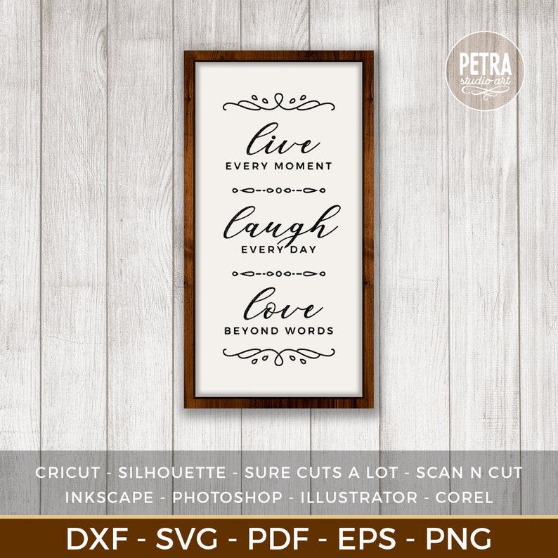Download Live Laugh Love SVG Cut File. Home SVG. Great for Rustic ...