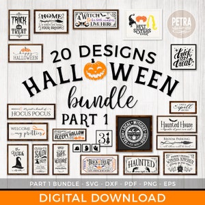 20 Designs Halloween SVG Bundle. Personal & small business commercial use is allowed.