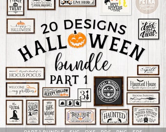 20 Designs Halloween SVG Bundle. Personal & small business commercial use is allowed.